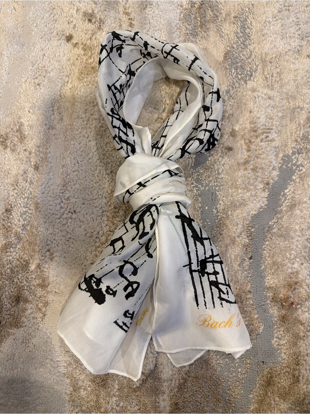 Vintage Tancho Bach’s Coffee Cantata scarf